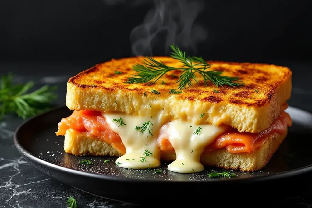 Croque-monsieur saumon