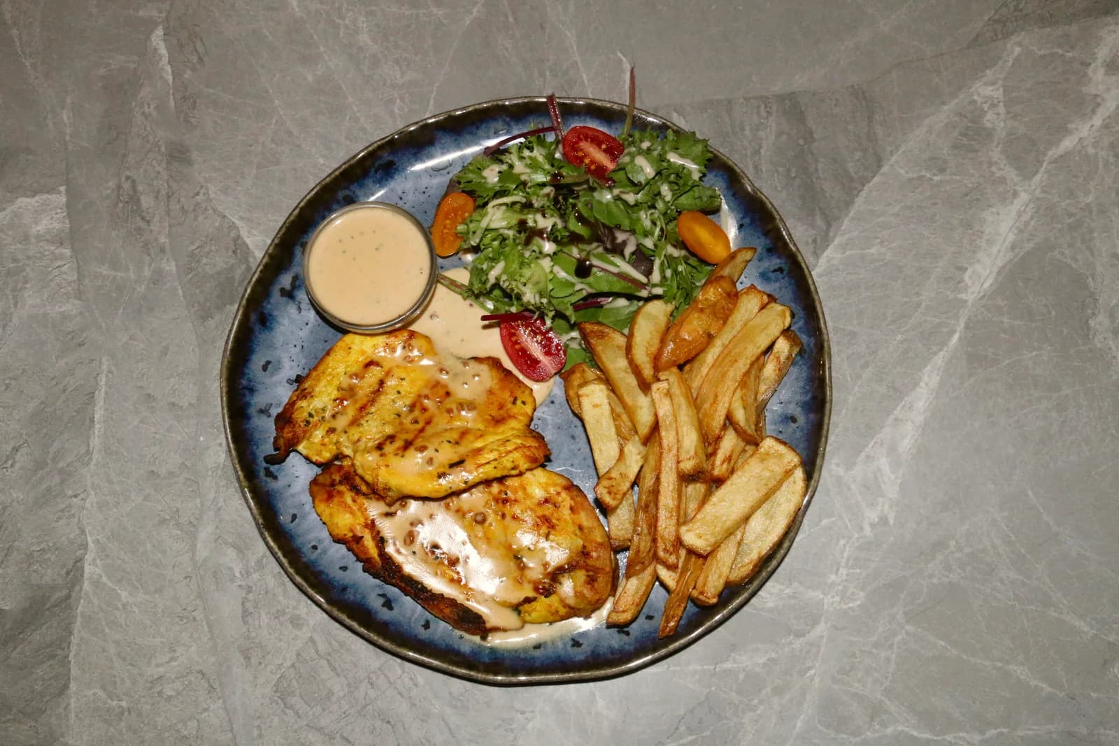 Escalope de poulet, sauce forestière